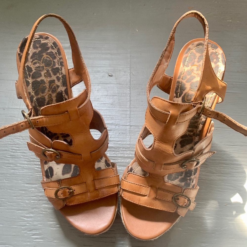 Jessica Simpson Heel Gladiator Sandals: 9